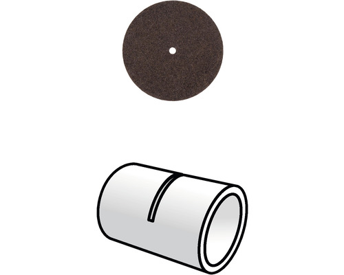 Filzscheibe mit Loch und Rohrschelle