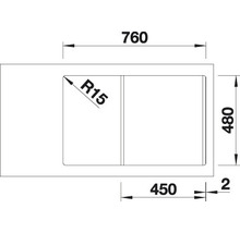 Blanco SONA 45 S Spüle BxT 780x500 mm Silgranit cafe 519670