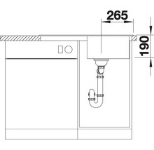 Blanco SONA 45 S Spüle BxT 780x500 mm Silgranit cafe 519670