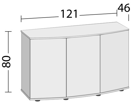 Meuble de support d''aquarium avec des dimensions de 121 x 80 x 46 cm