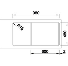 Blanco SONA XL 6 S Spüle BxT 1000x500 mm Silgranit tartufo 519696