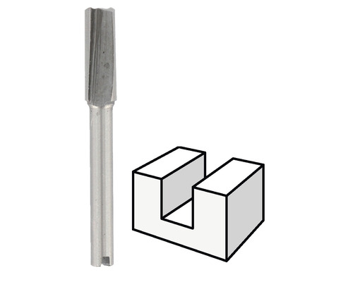 Fraise avec représentation de rainure