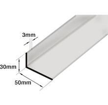 Winkelprofil Aluminium silber 50 x 30 x 3 x 3 mm 2 m-thumb-1