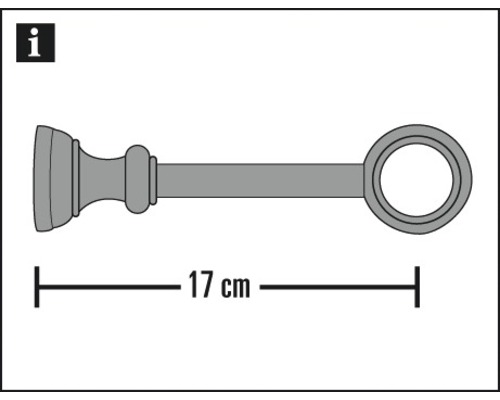 Gardinenstangenhalterung, 17 cm