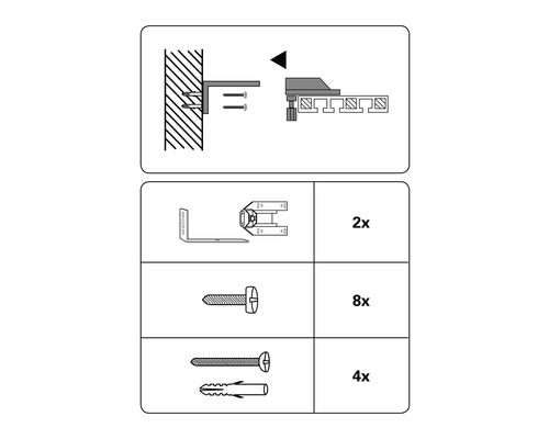 Illustration des instructions de montage avec accessoires