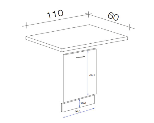 Dessin technique d''un meuble avec cotes
