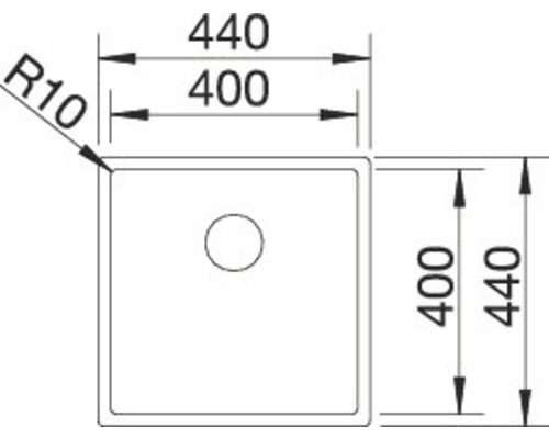 Schéma technique d''un lavabo avec dimensions
