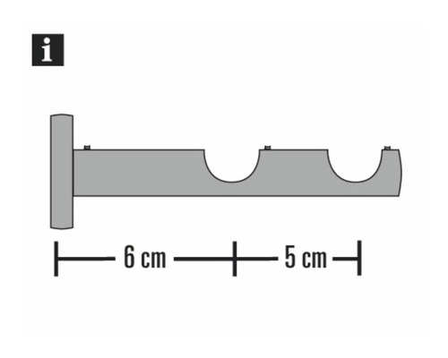 Support de tringle à rideaux double avec dimensions