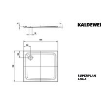 Duschwanne Kaldewei SUPERPLAN Mod.404-1,900x1000x25 mm weiss-thumb-7