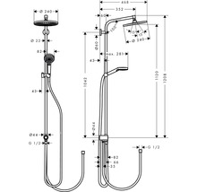 Système de douche hansgrohe Crometta S 240 SHP Reno EcoSmart 27270000