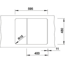 Blanco ZIA 40 S Spüle BxT 615x500 mm Silgranit cafe 516927