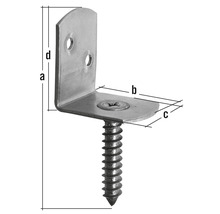 Winkelverbinder mit Schraube zur Befestigung