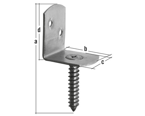 Winkelverbinder mit Schraube zur Befestigung