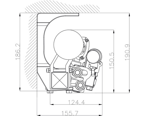 Dessin technique avec indications de dimensions
