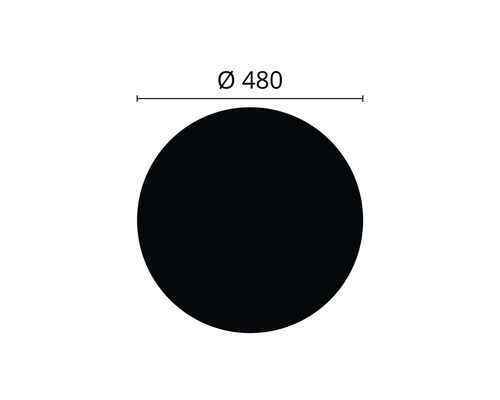 Kreis mit einem Durchmesser von 480 Millimeter