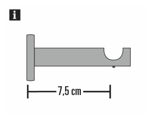 Support de tringle à rideaux d''une longueur de 7,5 cm