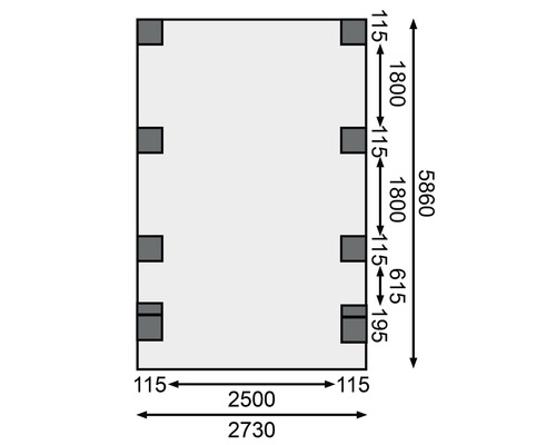 Plan avec dimensions pour un projet de construction