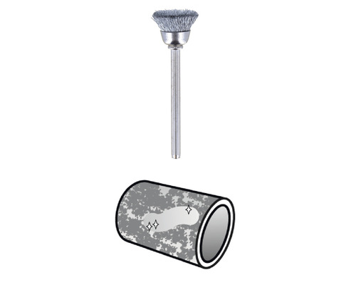 Embout de brosse métallique pour dérouiller les tuyaux