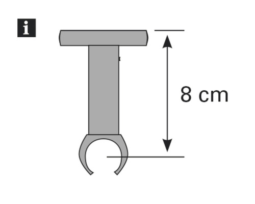 Illustration d''un support de lampe d''une hauteur de 8 cm