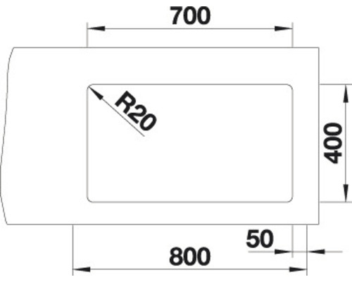 Technische Zeichnung mit Maßangaben