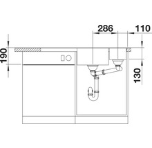 Blanco AXIA III 6 S Spüle BxT 1000x510 mm Silgranit felsgrau inkl. Holzschneidbrett und Multifunktionsschale 523463