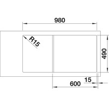 Blanco AXIA III 6 S Spüle BxT 1000x510 mm Silgranit cafe inkl. Holzschneidbrett und Multifunktionsschale 523471