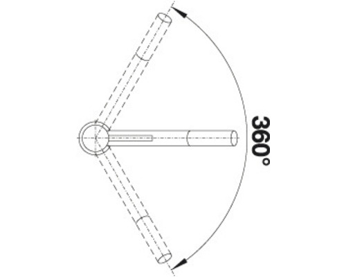 Représentation de l''angle de rotation à 360 degrés