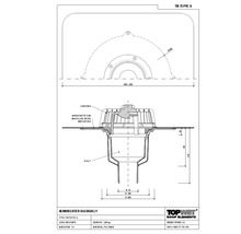 TopWet Dachgully senkrecht mit integrierter PVC Kunststoffdichtungsbahn DN 75 mm