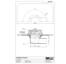 TopWet Dachgully horizontal mit integrierter PVC-Kunstoffdichtungsbahn DN 75 mm