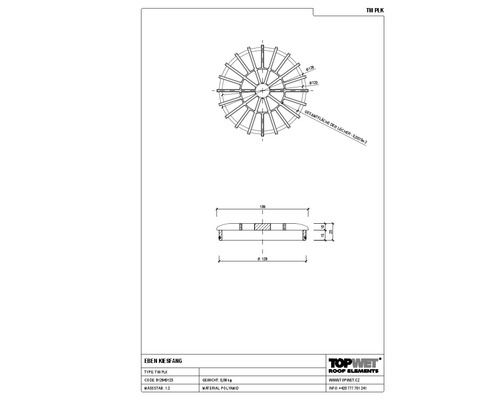 TopWet Schutzdeckel/Kiesfang NW75 Polyamid