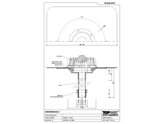 TopWet Sanierungsgully mit integrierter PVC-Manschette NW 50 H = 400 mm