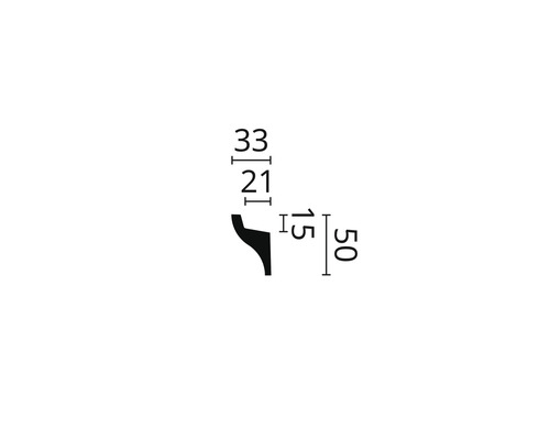 Dessin technique d''une moulure avec dimensions.