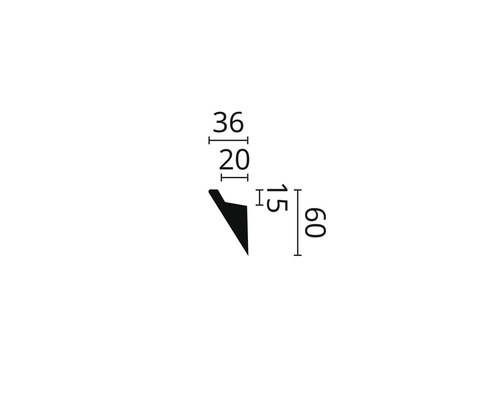 Dessin technique d''une moulure avec indications de dimensions
