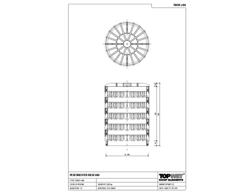 TopWet Universal-Kiesfang Ø 129 mm H = 192 mm