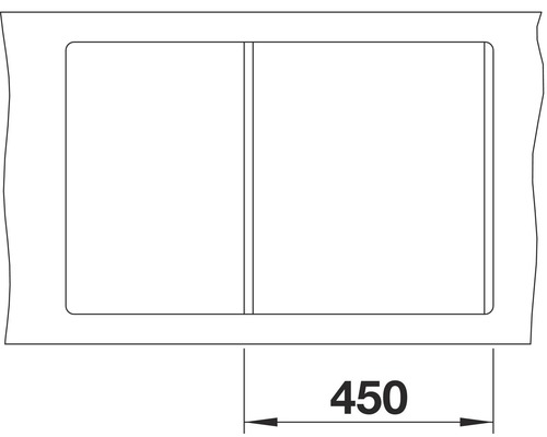 Meuble sous-lavabo avec indication de dimension 450