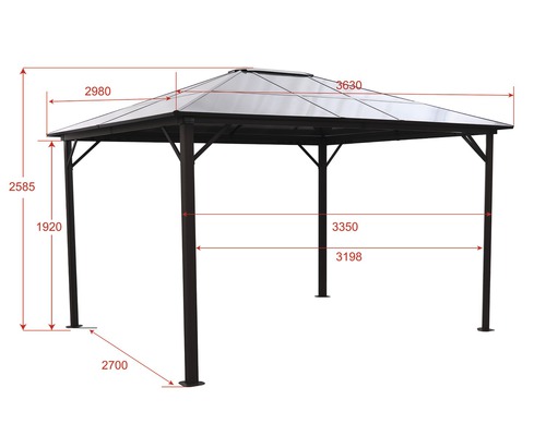 Dimensions d''un pavillon