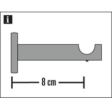 Support de tringle à rideaux d''une longueur de 8 cm