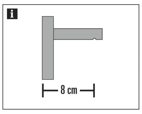 Image d''un support d''une longueur de 8 cm