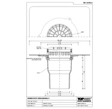 TopWet Terrassengully mit integrierte PVC-Manschette NW 110 H = 182 mm
