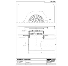 TopWet Terrassengully horizontal mit integrierter PVC-Manschette NW 110 H = 143 mm