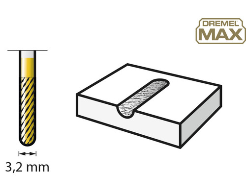Fraise Dremel MAX de 3,2 mm de diamètre