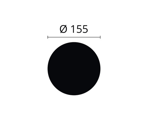 Cercle d''un diamètre de 155 millimètres