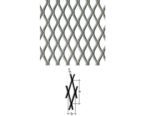 Streckmetall mit Massangaben