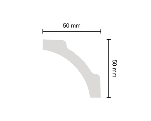 Baguette profilée de 50 x 50 millimètres