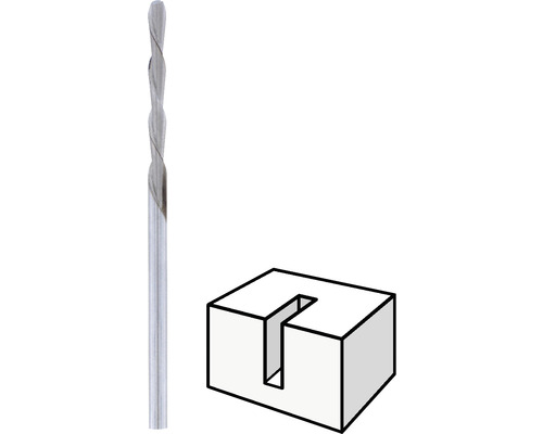 Fraise à rainurer et représentation schématique d''une rainure