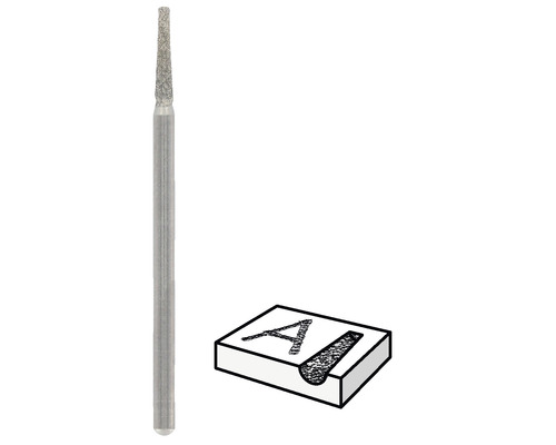 Stylet de meulage diamanté avec illustration d''une gravure dans une pièce