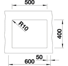 Spüle Blanco SUBLINE Silgranit 530 x 460 mm anthrazit 523432-thumb-3