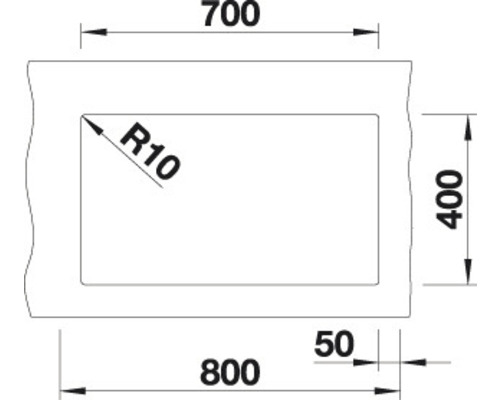 Dessin technique avec cotes en millimètres