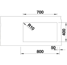 Blanco SUBLINE 700-U Level Spüle BxT 730x460 mm Silgranit cafe 523461
