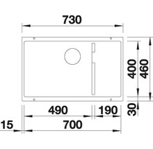 Blanco SUBLINE 700-U Level Spüle BxT 730x460 mm Silgranit cafe 523461